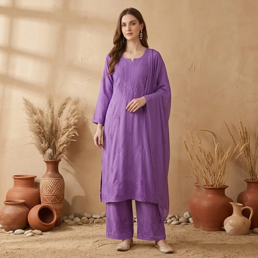 Levender Alifa Rayon  3 Psc Set