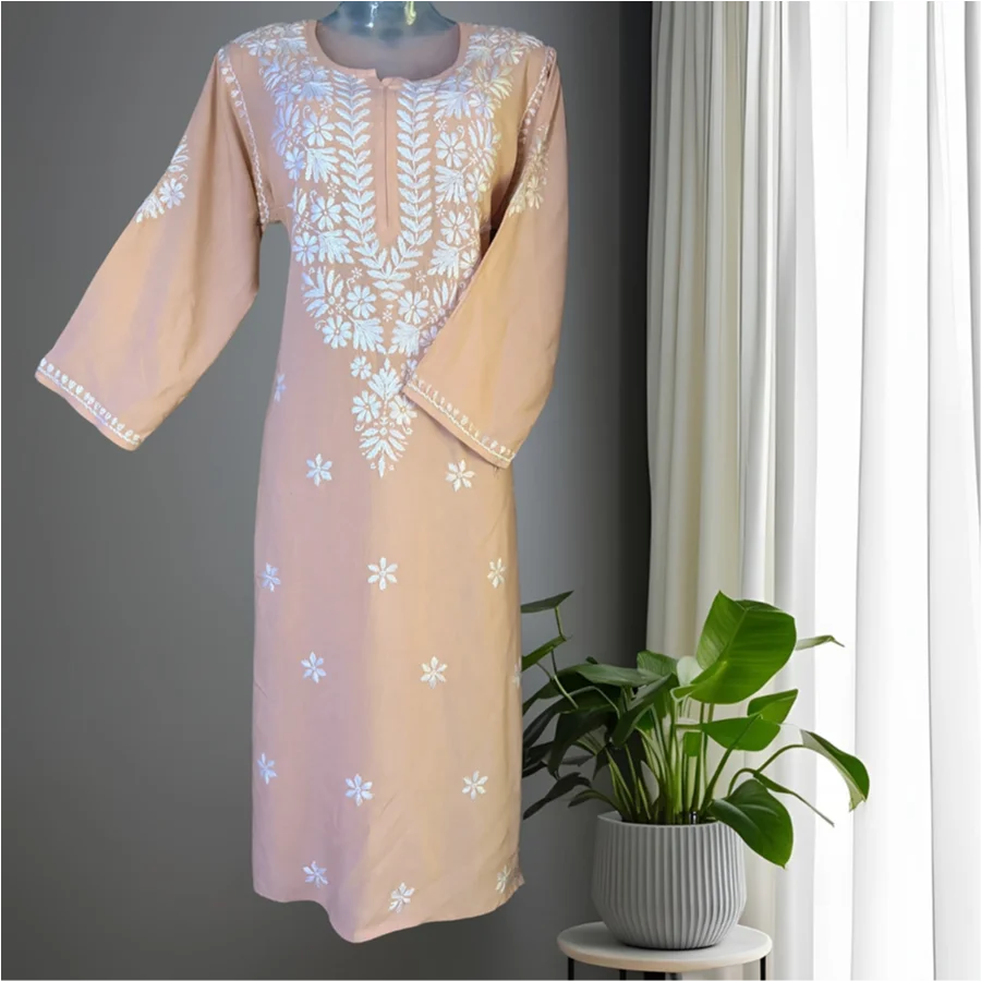 Peach Rayon fabric GB Kurti - Image 2
