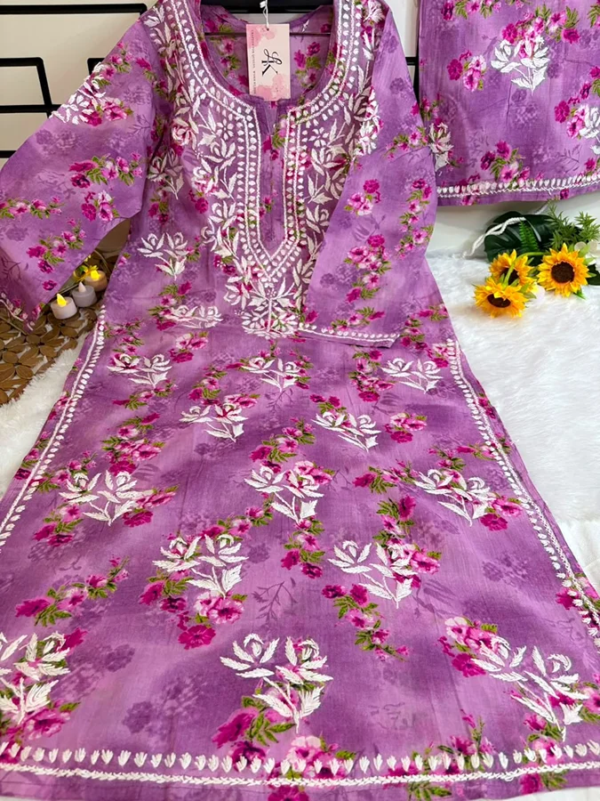 Purple Premium Malaml Floral Set - Image 2