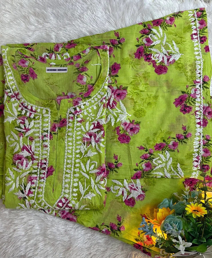 Green Premium Malaml Floral Set - Image 3