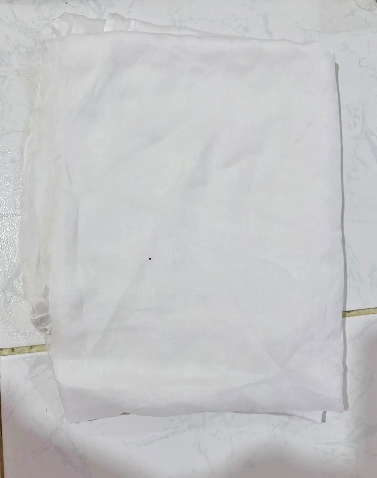 White Dupatta Plain White - Image 2